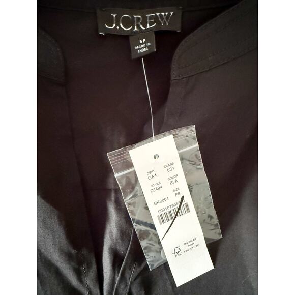 J.Crew | NWT Delilah dress in cotton poplin in Black | Sz PS - Picture 10 of 12